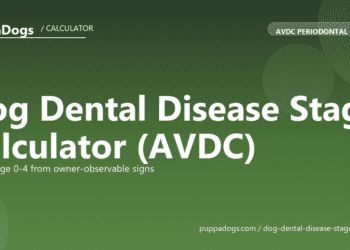 Dog Dental Disease Stage Calculator (AVDC) - free PuppaDogs calculator