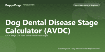 Dog Dental Disease Stage Calculator (AVDC) - free PuppaDogs calculator