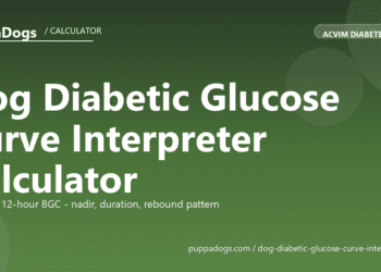Dog Diabetic Glucose Curve Interpreter Calculator - free PuppaDogs calculator
