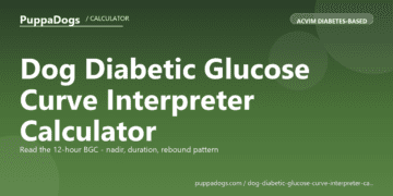 Dog Diabetic Glucose Curve Interpreter Calculator - free PuppaDogs calculator