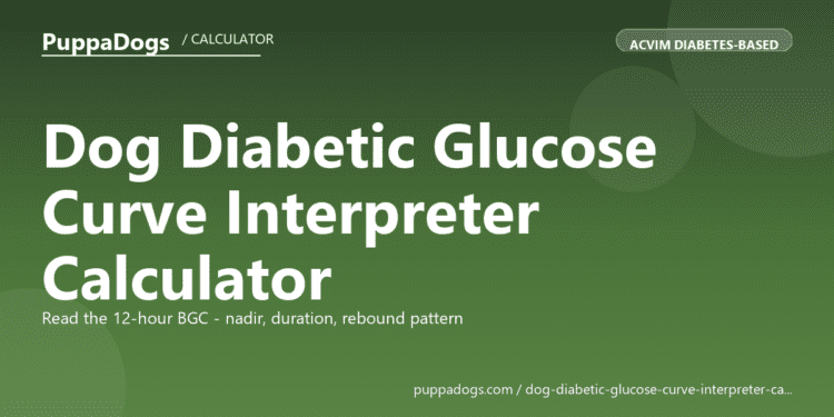Dog Diabetic Glucose Curve Interpreter Calculator - free PuppaDogs calculator