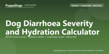 Dog Diarrhoea Severity and Hydration Calculator - free PuppaDogs calculator