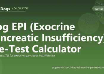 Dog EPI (Exocrine Pancreatic Insufficiency) Pre-Test Calculator - free PuppaDogs calculator