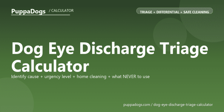 Dog Eye Discharge Triage Calculator - free PuppaDogs calculator