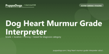 Dog Heart Murmur Grade Interpreter - free PuppaDogs calculator