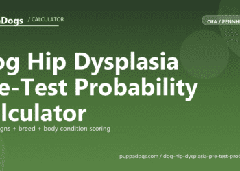 Dog Hip Dysplasia Pre-Test Probability Calculator - free PuppaDogs calculator