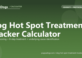 Dog Hot Spot Treatment Tracker Calculator - free PuppaDogs calculator