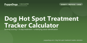 Dog Hot Spot Treatment Tracker Calculator - free PuppaDogs calculator