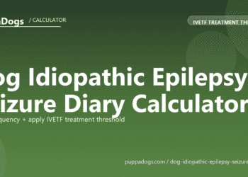 Dog Idiopathic Epilepsy Seizure Diary Calculator - free PuppaDogs calculator