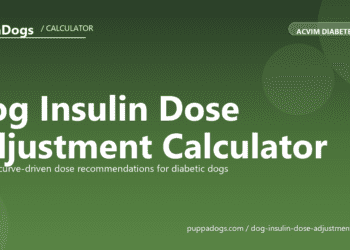 Dog Insulin Dose Adjustment Calculator - free PuppaDogs calculator