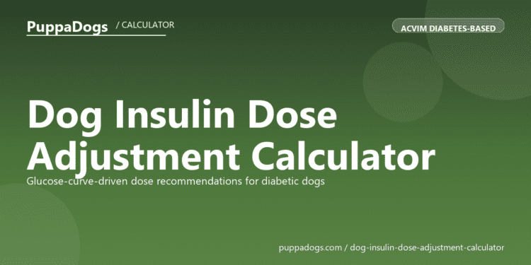 Dog Insulin Dose Adjustment Calculator - free PuppaDogs calculator