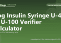 Dog Insulin Syringe U-40 vs U-100 Verifier Calculator - free PuppaDogs calculator