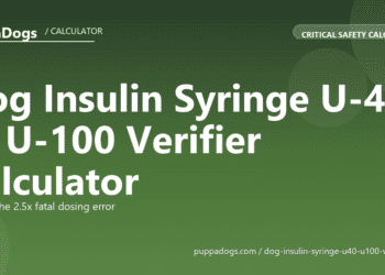 Dog Insulin Syringe U-40 vs U-100 Verifier Calculator - free PuppaDogs calculator