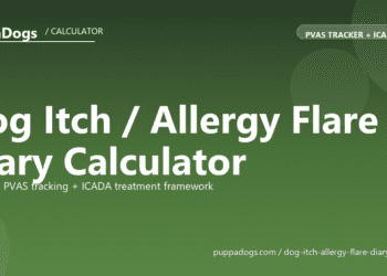 Dog Itch / Allergy Flare Diary Calculator - free PuppaDogs calculator