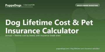 Dog Lifetime Cost & Pet Insurance Calculator - free PuppaDogs calculator