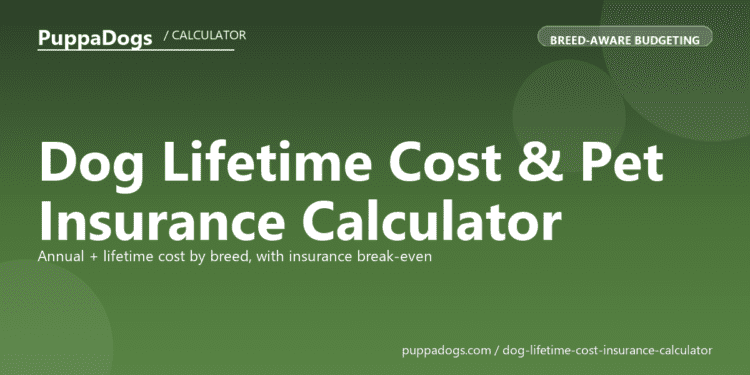 Dog Lifetime Cost & Pet Insurance Calculator - free PuppaDogs calculator