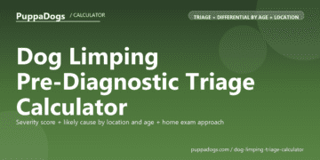 Dog Limping Pre-Diagnostic Triage Calculator - free PuppaDogs calculator