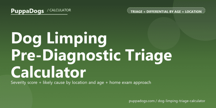 Dog Limping Pre-Diagnostic Triage Calculator - free PuppaDogs calculator