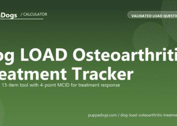 Dog LOAD Osteoarthritis Treatment Tracker - free PuppaDogs calculator