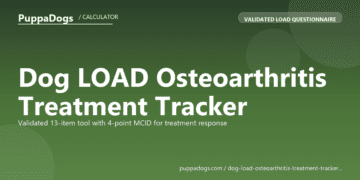 Dog LOAD Osteoarthritis Treatment Tracker - free PuppaDogs calculator