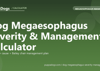Dog Megaesophagus Severity & Management Calculator - free PuppaDogs calculator