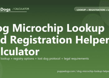 Dog Microchip Lookup and Registration Helper Calculator - free PuppaDogs calculator