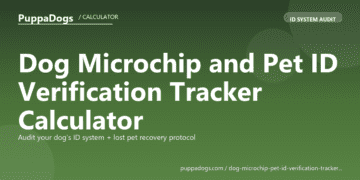 Dog Microchip and Pet ID Verification Tracker Calculator - free PuppaDogs calculator
