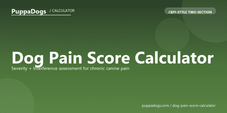 Dog Pain Score Calculator - free PuppaDogs calculator