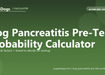 Dog Pancreatitis Pre-Test Probability Calculator - free PuppaDogs calculator