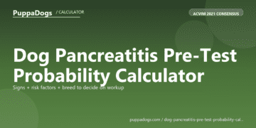 Dog Pancreatitis Pre-Test Probability Calculator - free PuppaDogs calculator