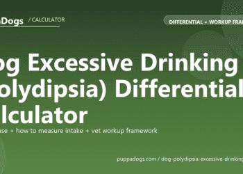 Dog Excessive Drinking (Polydipsia) Differential Calculator - free PuppaDogs calculator