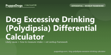 Dog Excessive Drinking (Polydipsia) Differential Calculator - free PuppaDogs calculator