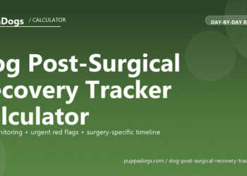 Dog Post-Surgical Recovery Tracker Calculator - free PuppaDogs calculator