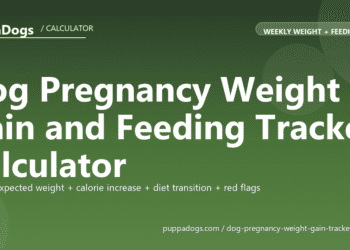 Dog Pregnancy Weight Gain and Feeding Tracker Calculator - free PuppaDogs calculator
