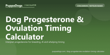 Dog Progesterone & Ovulation Timing Calculator - free PuppaDogs calculator