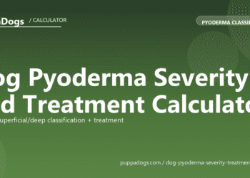 Dog Pyoderma Severity and Treatment Calculator - free PuppaDogs calculator