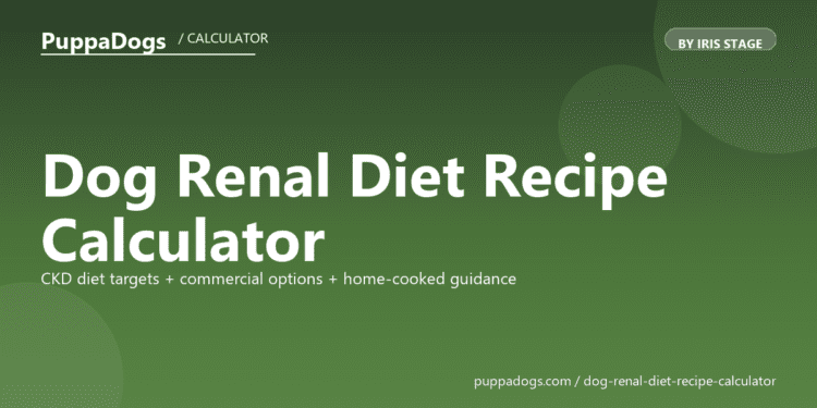 Dog Renal Diet Recipe Calculator - free PuppaDogs calculator