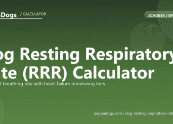 Dog Resting Respiratory Rate (RRR) Calculator - free PuppaDogs calculator