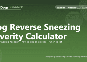 Dog Reverse Sneezing Severity Calculator - free PuppaDogs calculator
