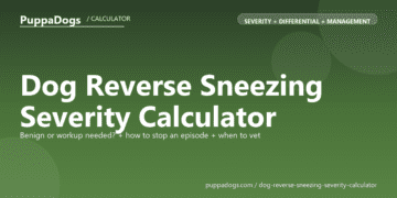 Dog Reverse Sneezing Severity Calculator - free PuppaDogs calculator