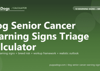Dog Senior Cancer Warning Signs Triage Calculator - free PuppaDogs calculator