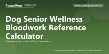 Dog Senior Wellness Bloodwork Reference Calculator - free PuppaDogs calculator