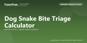 Dog Snake Bite Triage Calculator - free PuppaDogs calculator