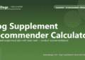 Dog Supplement Recommender Calculator - free PuppaDogs calculator