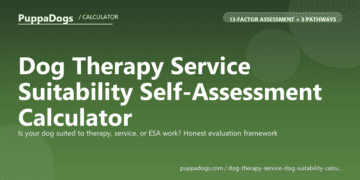 Dog Therapy Service Suitability Self-Assessment Calculator - free PuppaDogs calculator