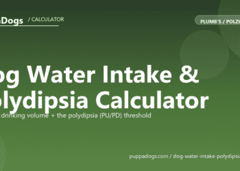 Dog Water Intake & Polydipsia Calculator - free PuppaDogs calculator