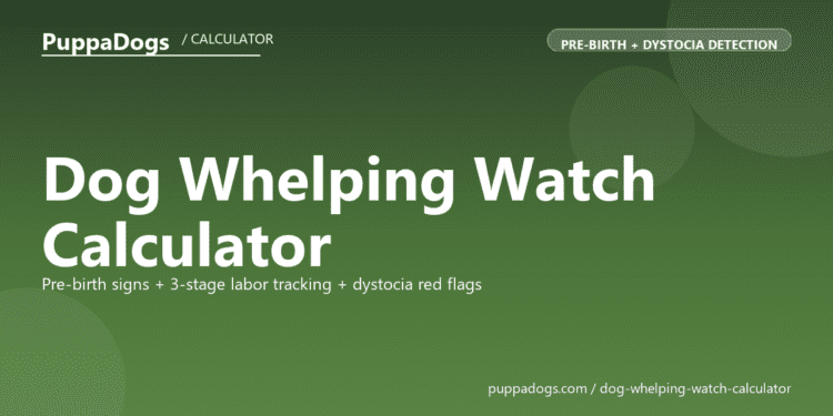 Dog Whelping Watch Calculator - free PuppaDogs calculator