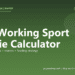 Dog Working Sport Calorie Calculator - free PuppaDogs calculator