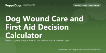 Dog Wound Care and First Aid Decision Calculator - free PuppaDogs calculator