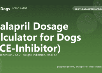 Enalapril Dosage Calculator for Dogs (ACE-Inhibitor) - free PuppaDogs calculator